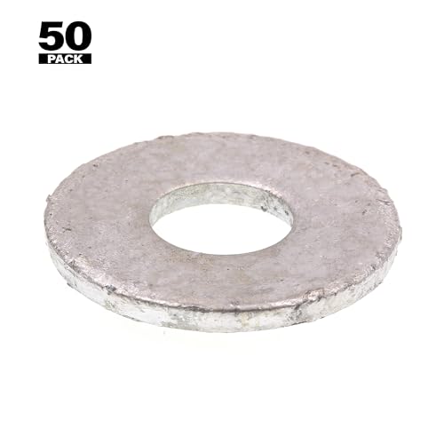 Prime-Line 9080198 Flat Washers, USS, 1/2 In. X 1-3/8 In. OD, Hot Dip Galvanized Steel (50 Pack)