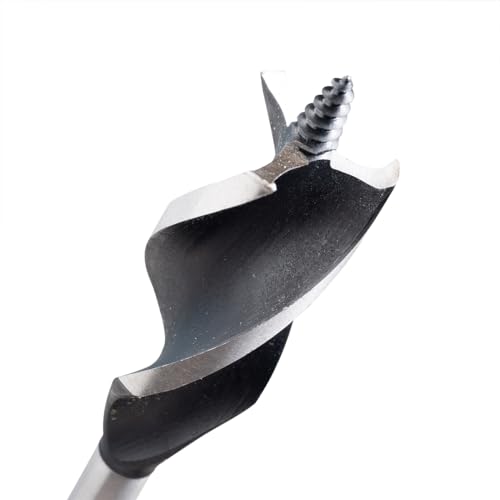 Norske Tools NIABP245 5PC Auger Drill Bit Set(1/2", 5/8", 3/4", 7/8" & 1"), 6-1/2" Long for Wood 1/4" Hex Shank 5PC (1/2", 5/8", 3/4", 7/8", 1")