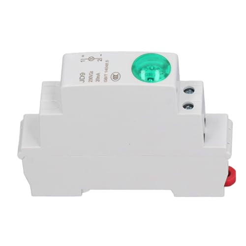 Industrial Indicator Light, DIN Rail Mount, LED Indicator Light, Circuit Signal Indicator for Distribution Box, CNC Lathes, Workshops, AC DC 230V (GREEN) Green
