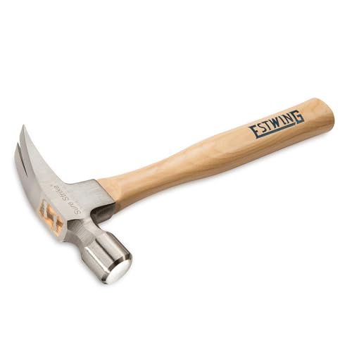 ESTWING Sure Strike Hammer - 20 oz Straight Rip Claw with Smooth Face & Hickory Wood Handle - MRW20S 20 oz (Ounces)