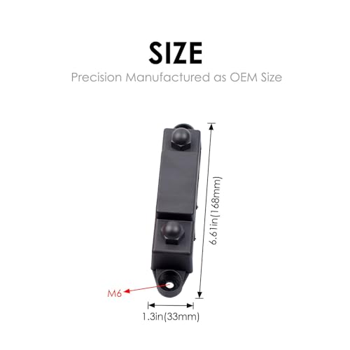 12V to 48V 250A Busbar 4 Way 4 Port Distribution Block M8 (5/16") with Black Cover Negative Terminal Stud for Cars Vans RV Trucks Boats Yachts