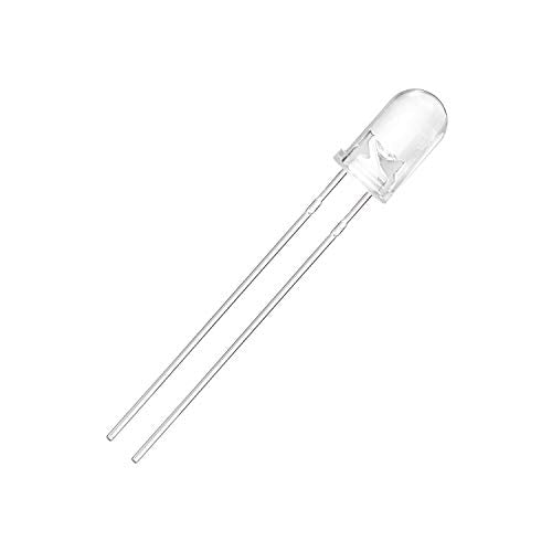 Chanzon 100 pcs 5mm 850nm IR Emitter LED Diode Lights Night Vision Camera (Clear Round Infrared 850 nm DC 1.5V 30mA 100mW) Lighting Bulb Lamps Electronics Components Light Emitting Diodes A) 850 Nm Ir Emitter (100 Pieces)