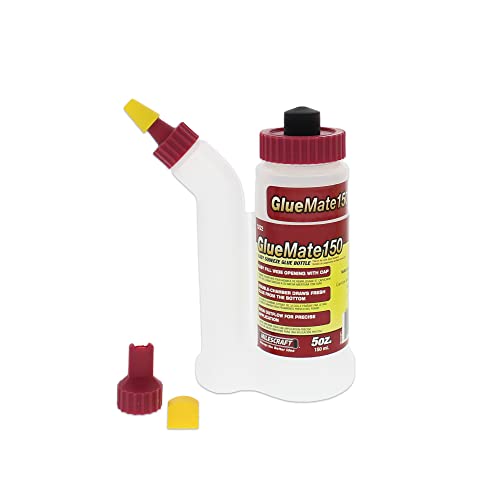 Wood Glue Dispenser, 16 Oz Btl, Dripless Bundle with 5oz Precision Wood Glue Bottle, Anti-Drip, Dowel & Biscuit Tips