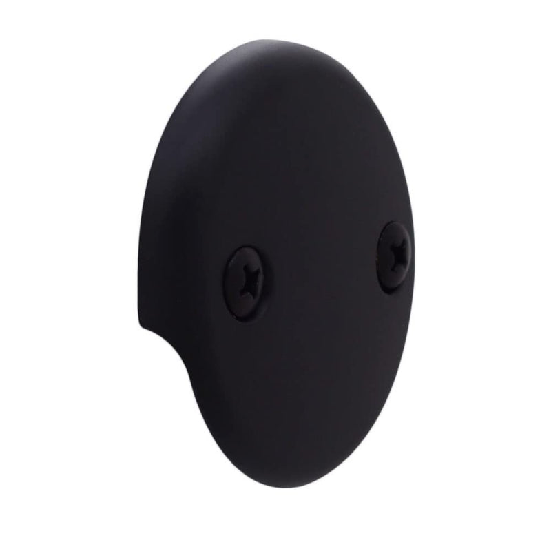 Westbrass Twist & Close Tub Trim Set with Two-Hole Overflow Faceplate, Matte Black, D94-2-62 1-Pack