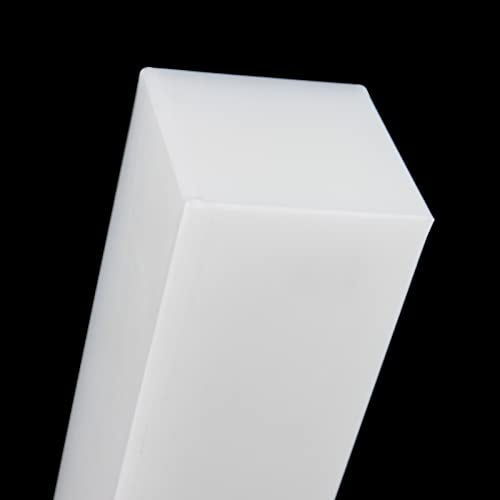 LEXININ 11.8 x 2.4 x 2.4 Inches Large NylonTapping Block, UHMW Plastic Tapping Block, Rectangular Solid Nylon Tapping Block for Engineering, Flooring, DIY, White