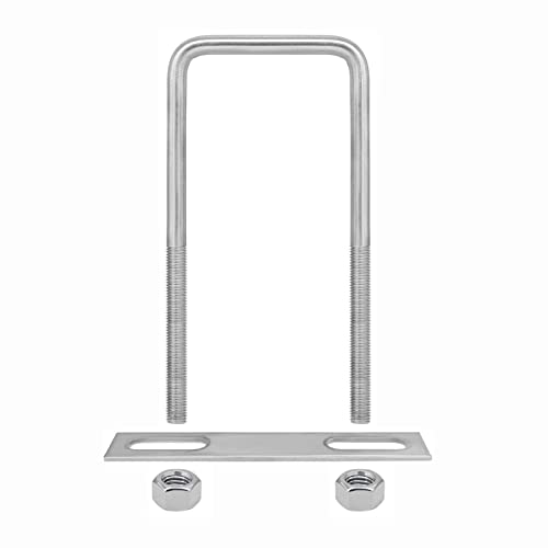 4 Sets 304 Stainless Steel Square U-Bolts, 80x150mm, M10 80×150mm (W*L)