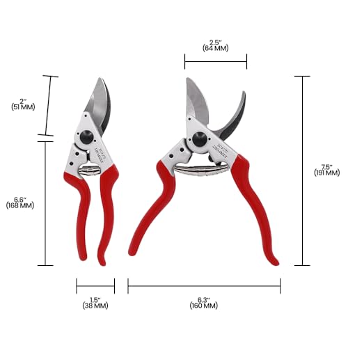 QZ408 Ergonomic Professional Pruner and HJ262 Leather Pruner Sheath