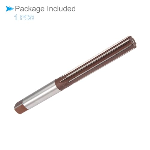 Hand Reamer 15mm Cutting Diameter 6 Cutting Edge H8 Alloy Steel Straight Shank Reamer Drill Bit - (Applications: for Aluminum, Iron, Copper, Plastic, Wood)
