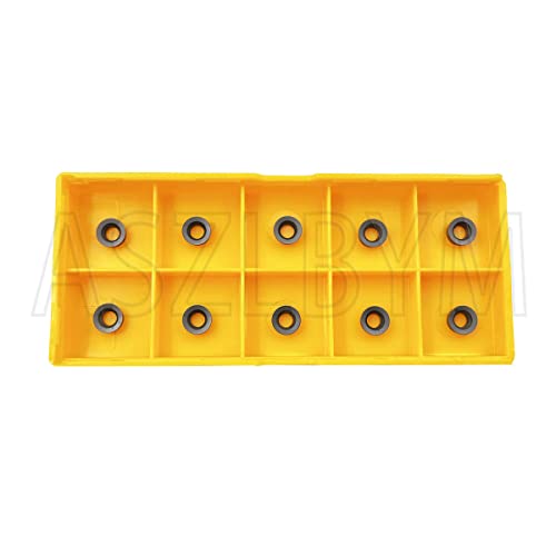 11pcs RCMT060204 MO Indexable Carbide Milling Inserts Blade Milling Cutter with 1/2"/12mm SRDCN1212H06 Indexable Carbide Milling Tool Holder Metal Lathe Cutting Tools
