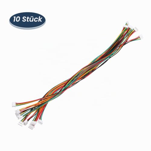 QUARKZMAN Pack of 30 JST-XH Plugs, 4 Pin Female Male Pin Header, 2.54 mm Spacing Female Adapter with 26AWG 300 mm Pre-Crimped Cable Wire