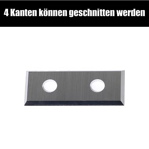 Indexable Cutting Inserts, Set of 2, 30 x 12 x 1.5 mm, 4-Cutting Edges, Reversible Blade Carbide Inserts (as a Replacement) for Reversible Plates, Flush Cutter 30x12x1.5mm