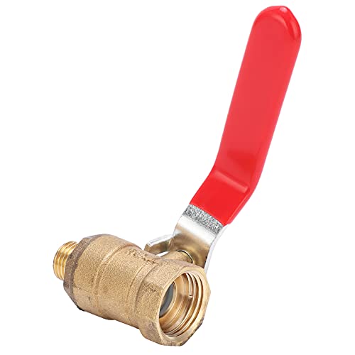 Air Compressor Ball Valve Cast Copper Pipe Fitting Air Compressor Accessory, 1/2in Female Thread 1/4in Male
