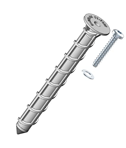 amAK-4 Asphalt Anchor & Grout Kit - Four 1200 lbs. am625 Chemical Anchors (5/8" x 6") with Two EPX2 Anchoring Cement Bags - for Installation of Bike Backs, delineators & More amAK-4