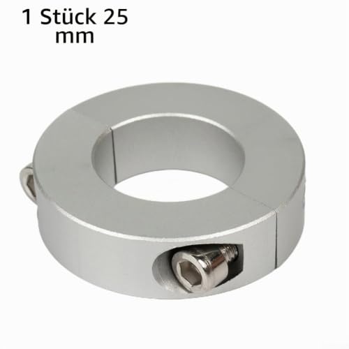 SPORTARC 1 Piece 25mm Double Split Collar 12mm to 38mm Internal Diameter Shaft Clamp Black 25 mm