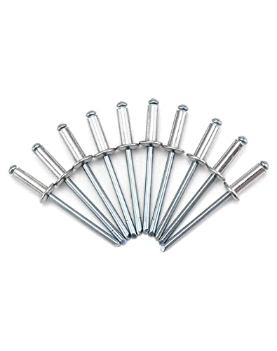 QWORK Aluminum Blind Rivets, 500 Pcs 3/16 in. x 1/2 in.(4.8 x 12 mm) Rivets, Grip Range 7.0-9.0mm 500 Pack 3/16" x 1/2"
