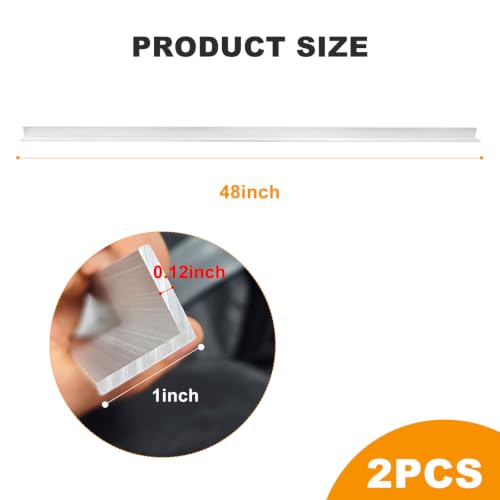 2 PCS Aluminum Angle, 48" Long X 1" Wide X 1/8" Thick, 6063 Aluminum Stock Corner Guard for Framing, Railing & DIY Projects