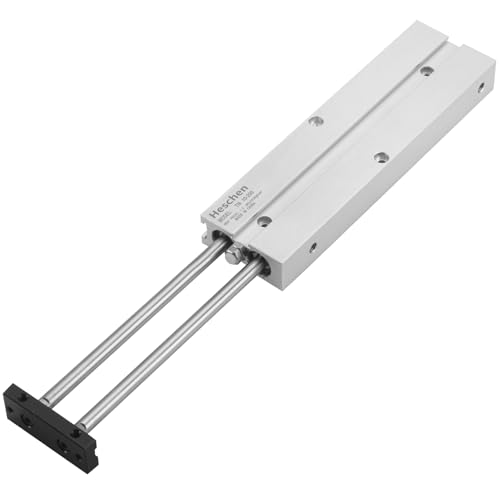 Heschen Double-Acting Pneumatic Air Cylinder, TN10-200, Bore 10mm, Double-Rod Aluminum, with Magnet,for The Automatic Equipment (Stroke:200mm) Stroke:200mm