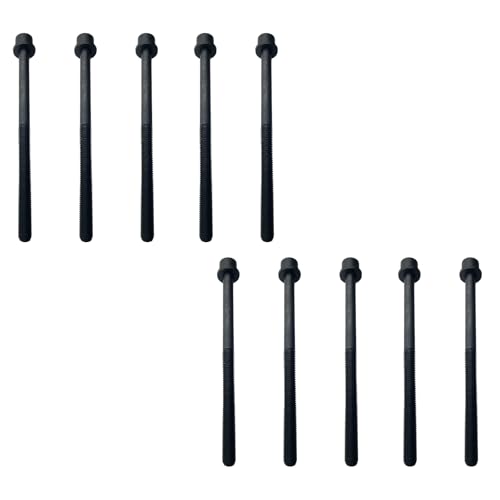 ES72465 Engine Cylinder Head Bolt Kit Compatible with Kia Rio Soul 2.4L L4 DOHC Naturally Aspirated 2012-2019 Hyundai Accent Veloster 2.4L L4 DOHC Naturally Aspirated 2012-2019(10 Pieces)