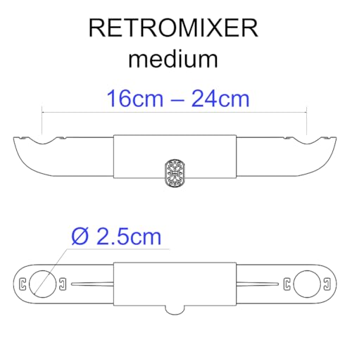 Adaptor for Sinks with Separate TAPS, for Mixing hot and Cold Water in Kitchen & Bathroom. This Connector Helps Save Water (White) Medium White
