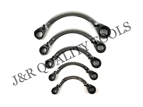 VCT 5pc Metric Ratcheting Double End Half Moon Reversible Wrench Set 10mm - 22mm