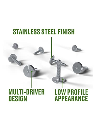 Hillman 100 Pcs Stainless Steel Hurricane Bolts (1/4"-20 x 1") | Phillips and Slotted Drive Storm Panel Bolts | Corrosion Resistant Fasteners for Storefronts and Sliding Glass Doors 1/4" x 1" 100 Pieces