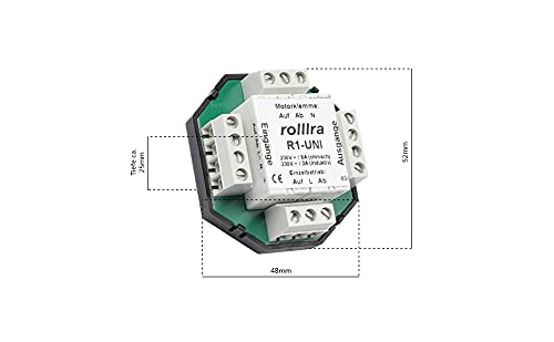Isolation relay R1-UNI (2 motors) for roller shutter motor, blind motor, individual control/central control/group control [862]