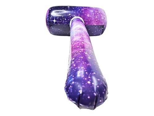 Zugar Land Galaxy Print Mallet (37 Inch) (12 Pack) Vinyl Inflatable Hammer for Pools and Beach Parties Science Themed (12 Pack) 12 Pack