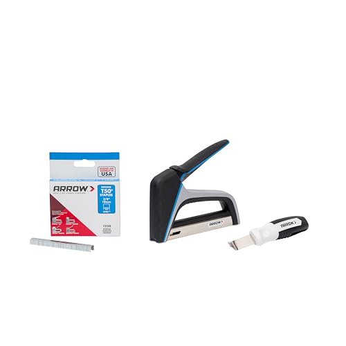 Arrow T50XKIT1000 TacMate Heavy Duty Staple Gun Kit with 1,000 Staples and Puller, New