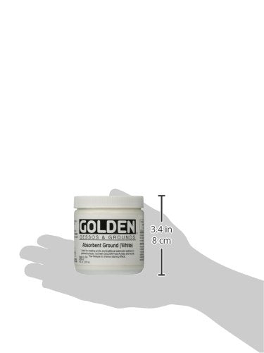 Absorbent Ground by GOLDEN, 8 fl. oz. Jar, Professional Acrylic Ground, Semi-Opaque