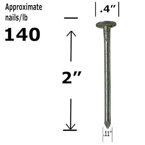 2”- ALUMINUM - Roofing Vinyl siding facia nails - 6d - Qty (250) 250-nails