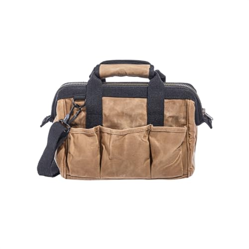 Readywares 12" Tool Bag | Waxed Canvas Small Heavy Duty Tool Bag 12" Tan