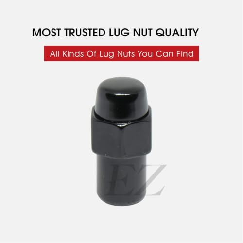 Cragar Standard Mag Lug Nut 1/2"-20 Black with Chrome Center Washer Set of 20 Pcs 1/2"