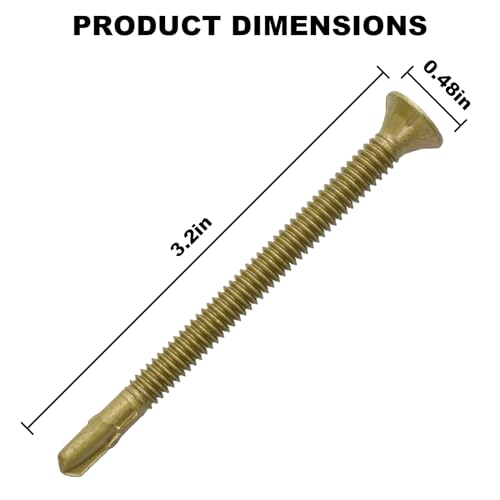 #14 x 3-1/4" Reamer Tek Torx/Star Head Self-Drilling Wood to Metal Screws