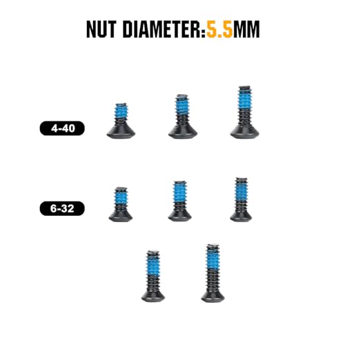 ohhunt Red Dot Screws 32 Pcs Includes #6-32 and #4-40 Screws Compatibility with Optics and Mounts