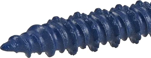 Power Pro 376528 Concrete Screw Anchors, 3/16" x 4", High-Performance, Code-Approved, Epoxy Coated, Coarse Thread, for Concrete and Masonry, Outdoor Rust Resistant, Blue, 100pcs 3/16" x 4" 100 Pieces