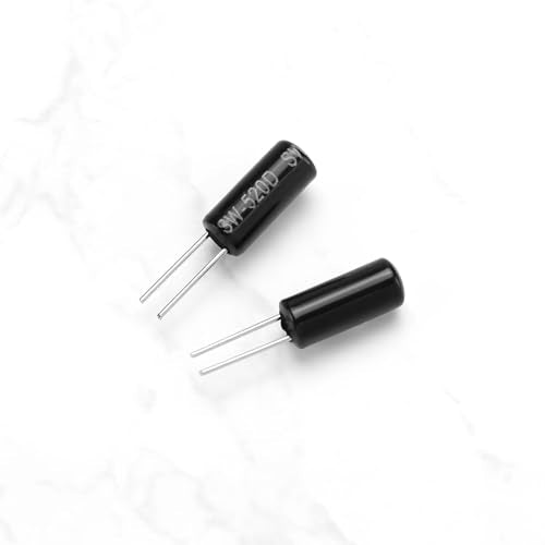 Ball Angle Tilt Vibration Switch SW-520D Ball Switch Tilt Sensor Switch 22.2 x 5.2 mm for Small Household Appliances Sports Equipment Black Pack of 20