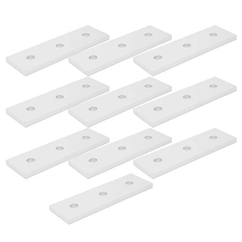 10pcs Flat Mending Plates, Straight Braces Aluminum Heavy Duty Mending Joining Plates Repair Fixing Bracket Connector(4040‑3 Hole)