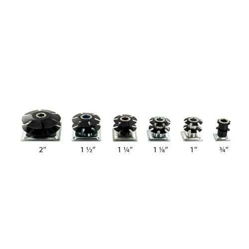 Outwater Industries Double Star Threaded Caster Insert | Heat Treated Steel | Fits 1-1/2 Inch Square 16-18 Gauge Tube | THREAD: 5/16-18 | 20 PACK