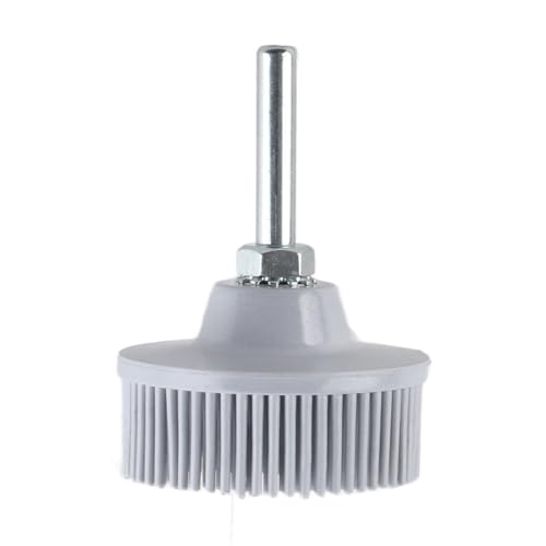 Bristle Disc with Connecting Rod, Drill Accessories for Metal Fine Processing Cleaning Polishing Grinding Deburring Removal of Rust Scratches (White 120#), Other Abrasives