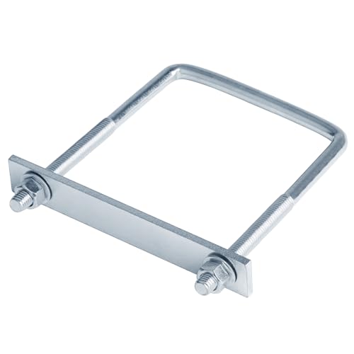 2 Pcs 6 Inch Wide Square U-Bolt, 1/2" x 6" x 7-1/8" 1/2" x 6" x 7-1/8"