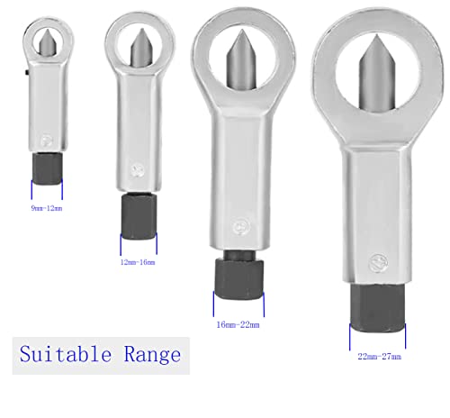 Metal Nut Splitter Cracke (4 Pack), Heavy Metal Duty Nut Splitter Pressure Nut Splitting Tools for Removing Broken Nuts