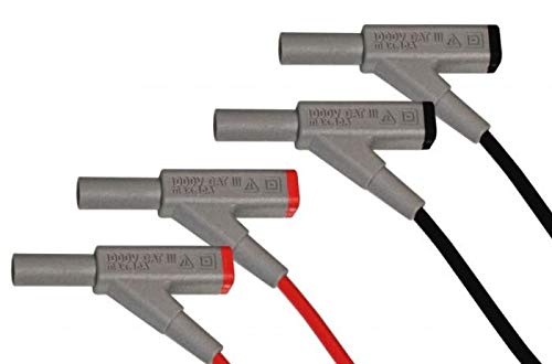 PeakTech Insulated 4 mm connecting cable with coupling - CAT III 1000 V, 1 piece, P 7025 Single