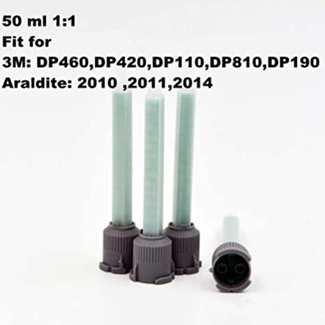 PAGOW 20 Pcs Epoxy Mixing Nozzle Tip, Resin Mixer Adhesive Gun Nozzles for Mix, Gun Applicatior for 50ml/1.7oz AB Glue Cartridge Glue Gun(1:1Ratio)