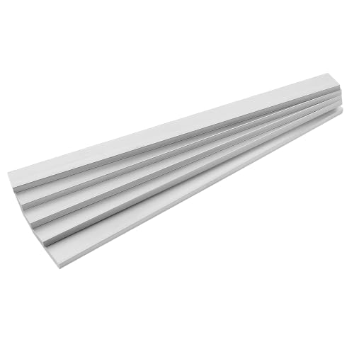 Aluminum Flat Bar, 6061 Aluminum, 12 x 1 x 1/4 Inch, 12 Pcs, for Industry DIY Crafting