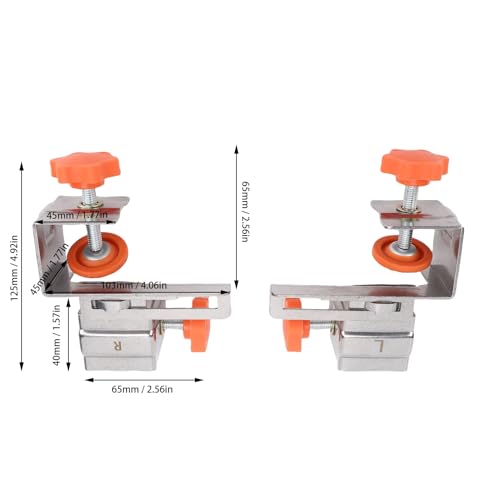 C Clamp Drawer Front Installation Clamps, Pack of 2 Drawer Mounting Clips, Adjustable Drawers Mounting Clamps, Drawer Fronts Mounting Tool for 10-30 mm Panels