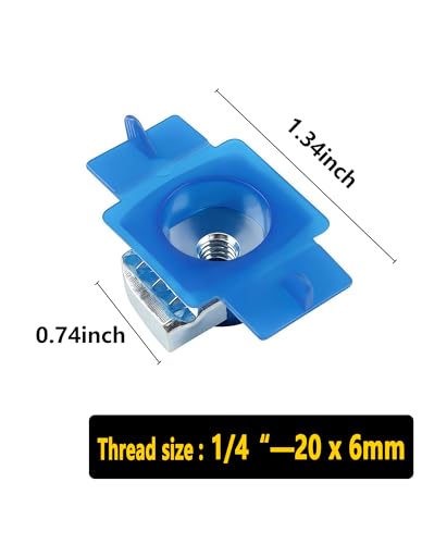 SIHAI 50-Pack 1/4"-20 Strut Channel Nuts, Unistrut Hardware Nylon Cone Nuts, No Spring Twist & Lock Tool-Free for 1-5/8" US Strut Channel, Solar Panel & Electrical Conduit Mounting Blue: 1/4"-20