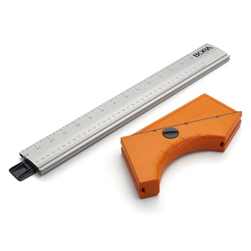 Bora QuickCut Circular Saw Guide with Rail & Angle Assist; All-in-One Woodworking Tool, 530416