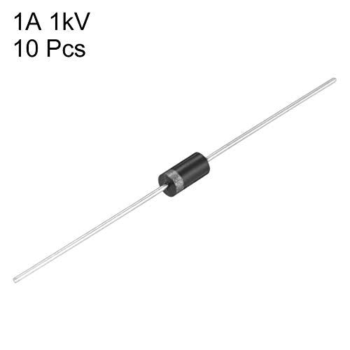 sourcing map 1N4007 Rectifier Diode 1A 1kV Electronic Pack of 10 | Silicon diodes