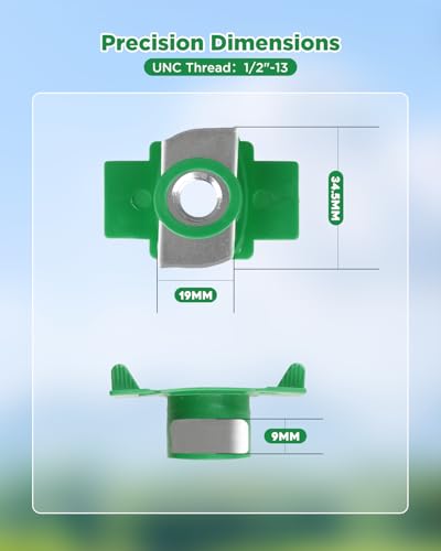 1/2"-13 Nylon Nut and Bolt & 1/2"-13 Nylon Channel Nut