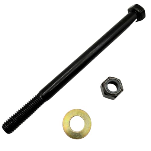 1/2"-13 x 7 Grade 8 Hex Bolts (4-Pack) with Washers and Nuts SAE J429 High-Strength Coarse Thread Fasteners for OEM, MRO & Industrial Applications | 7.0" Plain Black Finish Bolts, Washers, Nuts 4